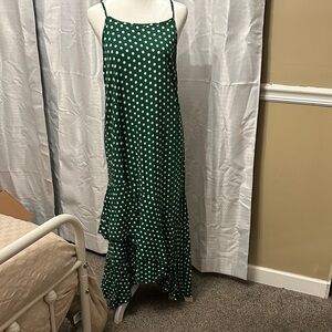 Green Polka Dot Women's Dress